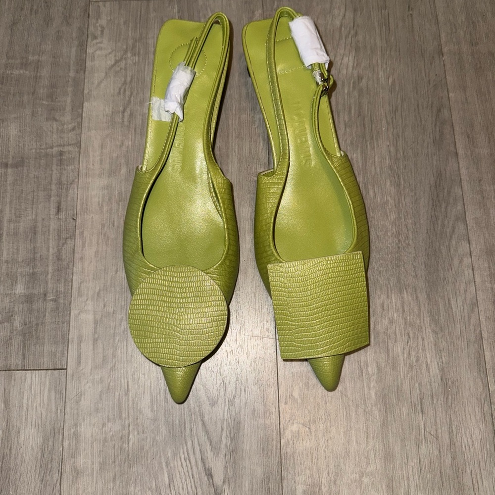 Green Slingback Pointed Toe Women's Shoes